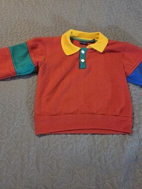Y2K Primary Blue Red Yellow Sweatshirt by Electric Kids Vintage